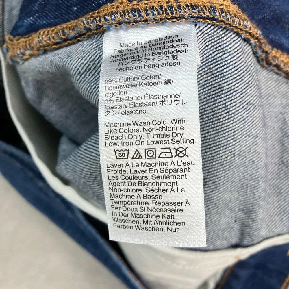 J.Crew Flex Slim Mens Jeans 35x32* Blue Denim 5 Pocket Stretch Preppy